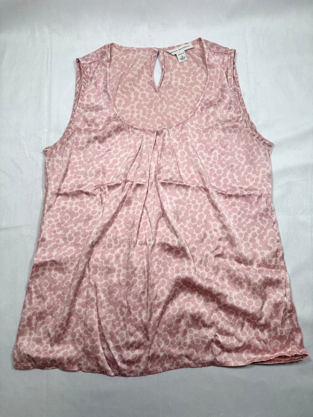 Banana Republic pink silk tank cami stretch small